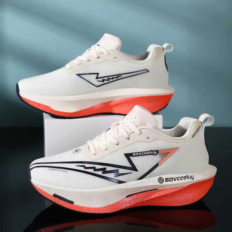 Tênis de corrida placa carbono especialidade maratona esportes masculinos respirável leve feminino confortável atlético antiderrapante tênis