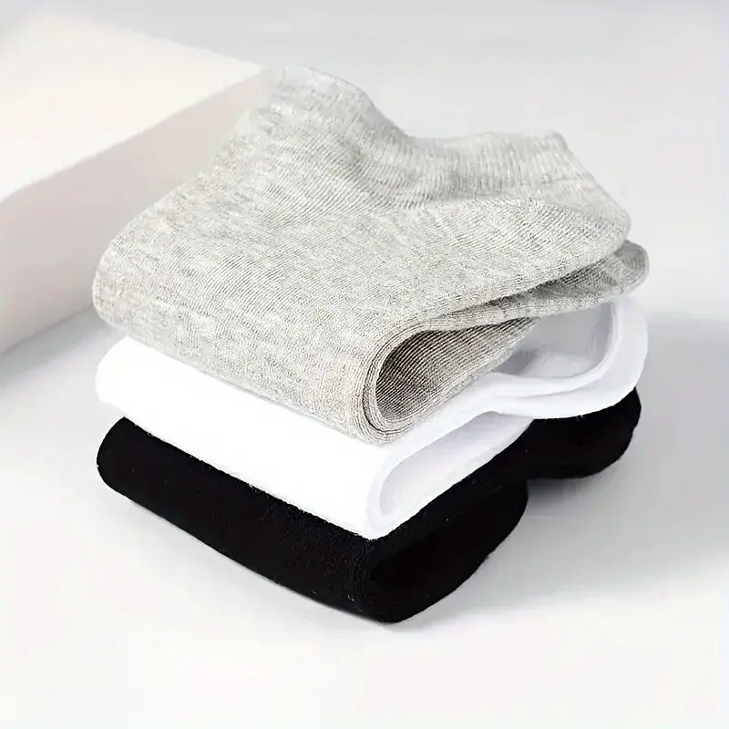 Kit 10 Pares de Meias Invisíveis Premium – Conforto, Respirável e Antiodor
